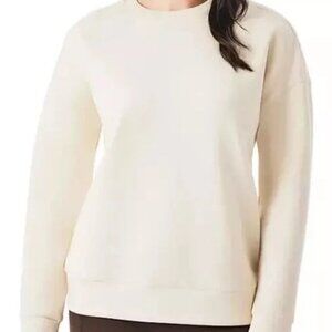 NEW Members Mark Womens Luxe Crew Sweatshirt Soft Long Sleeve Stretch Relaxed XL